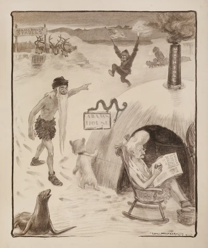 An explorer arrives at the North Pole to find Adam and Eve, and the Garden of Eden, as well. av William Henry Walker