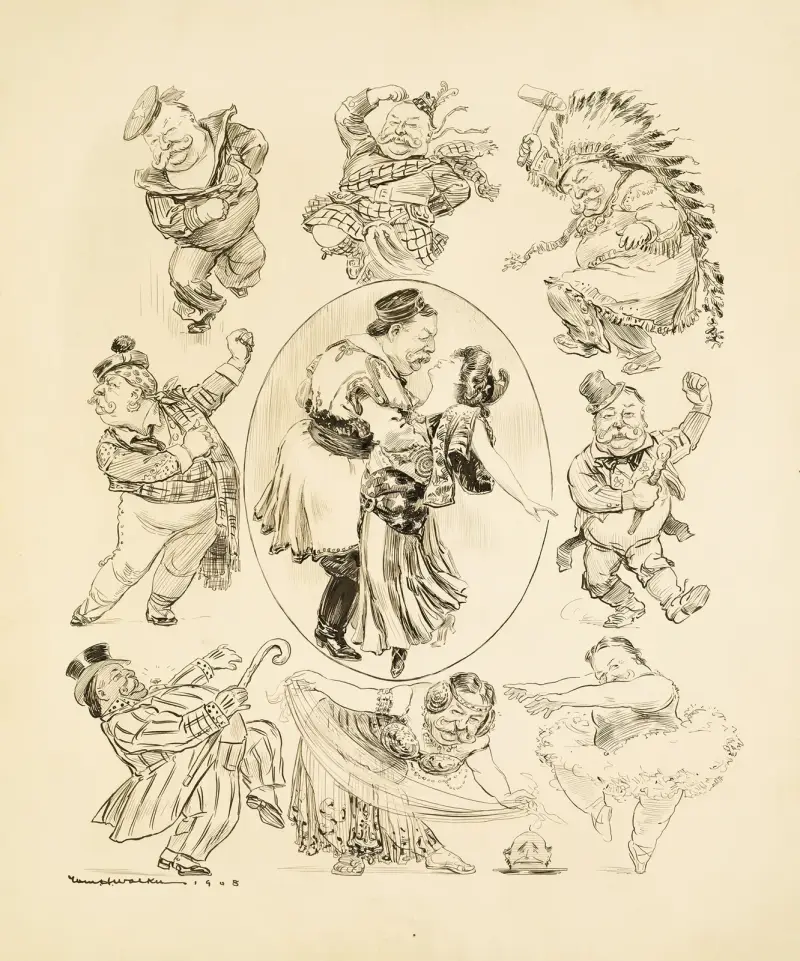 At the White House. After Mar 4, 09 Dancing will supersede Tennis av William Henry Walker