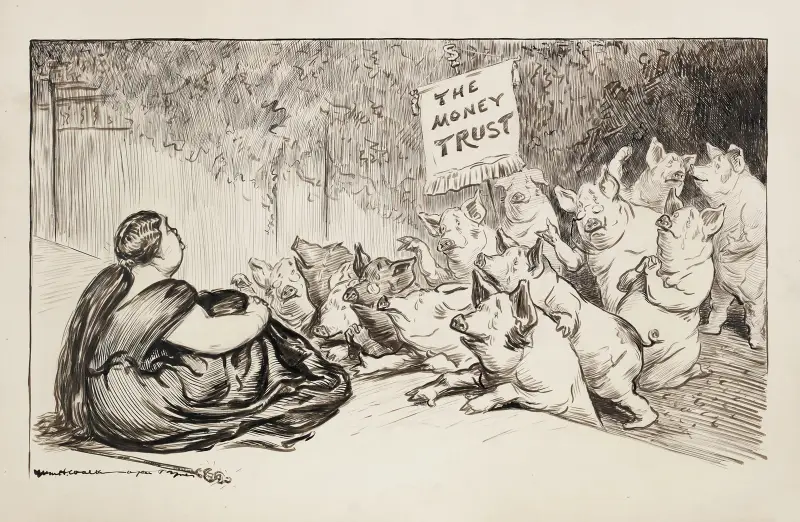 Circe Marmon and the Pigs. Chorus of enchanted ones; Oh Circe, make men of us again!!! av William Henry Walker