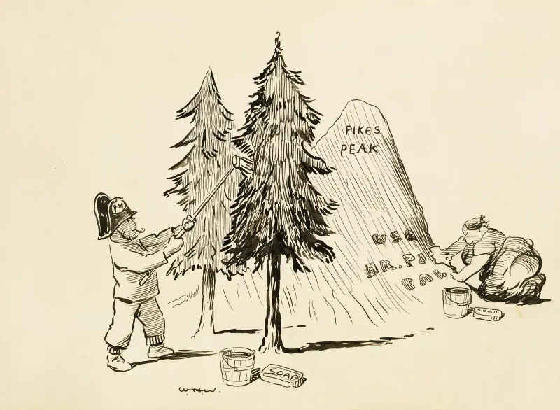 Cleaning what scenery there is let, William Henry Walker