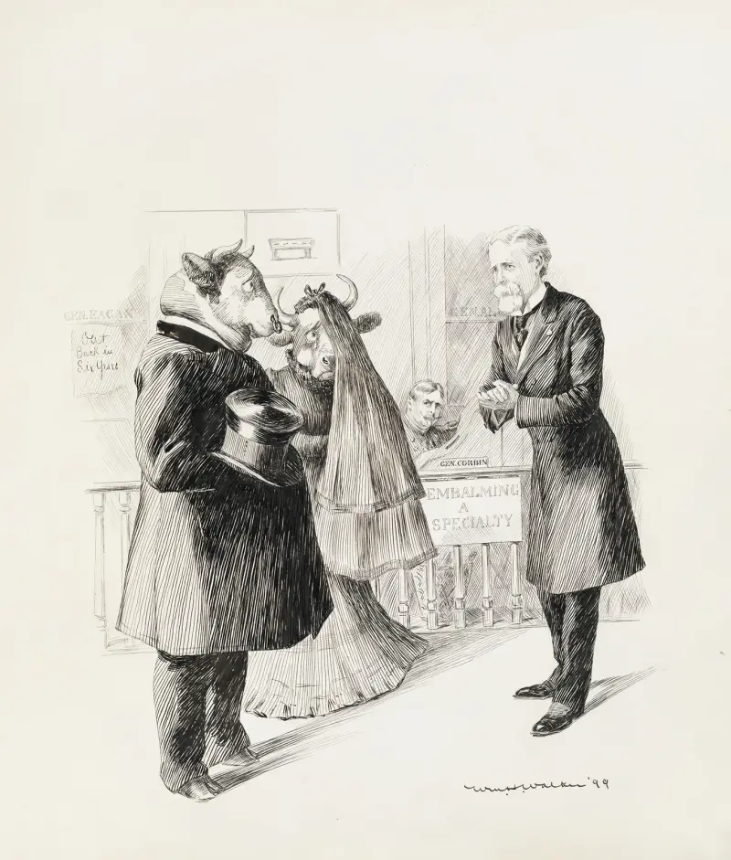General Corbin und General Eagan als Bestattungsunternehmer von William Henry Walker