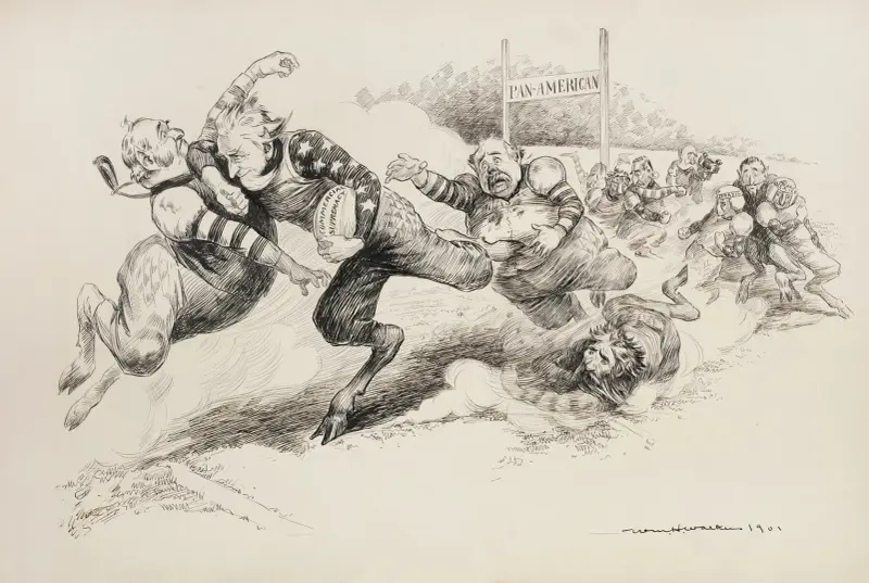 Panamerykański mecz futbolowy z zawodnikami reprezentującymi różne kraje, William Henry Walker