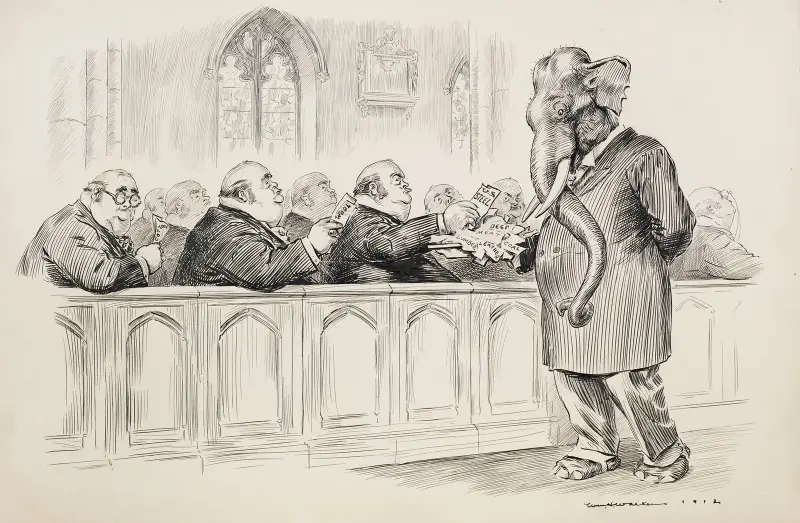 Passing the plate, William Henry Walker