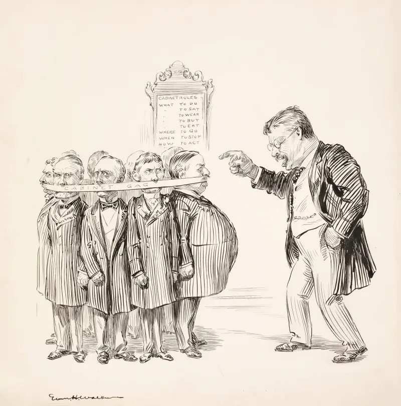 Präsident Theodore Roosevelt mit seinem Kabinett von William Henry Walker