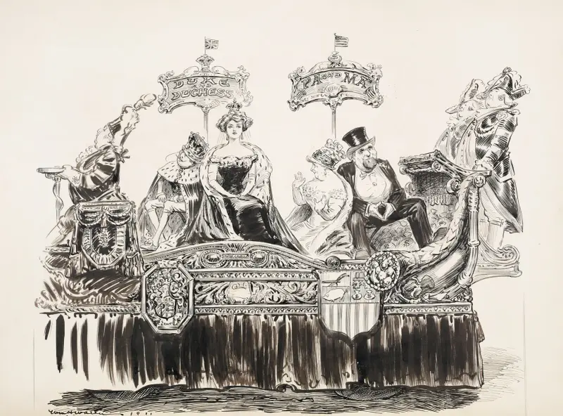 Vorschlag für einen anglo-amerikanischen Festwagen in der Krönungsparade von William Henry Walker