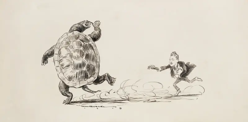Der Herr (Doktor) und die Schildkröte (Serum) von William Henry Walker