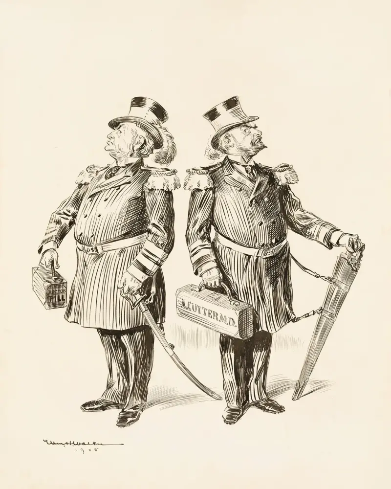 TROUBLE ANTICIPATED The Allopathic and Homepathic Admirals will never agree, William Henry Walker