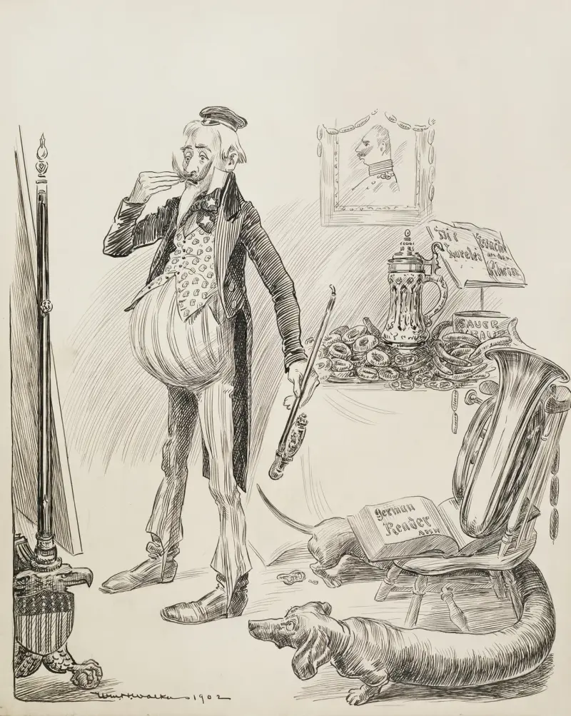 Uncle Sam als Kaiser dargestellt von William Henry Walker