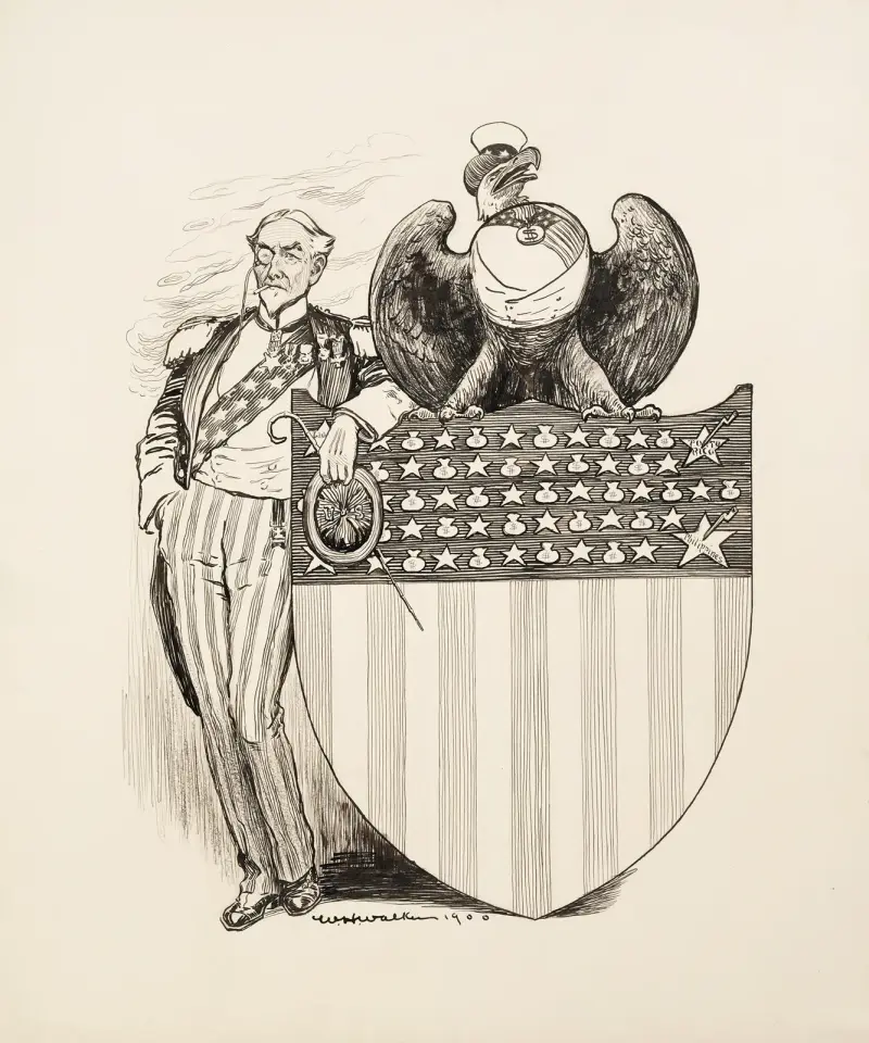 Wuj Sam, amerykański orzeł i amerykańska tarcza, William Henry Walker