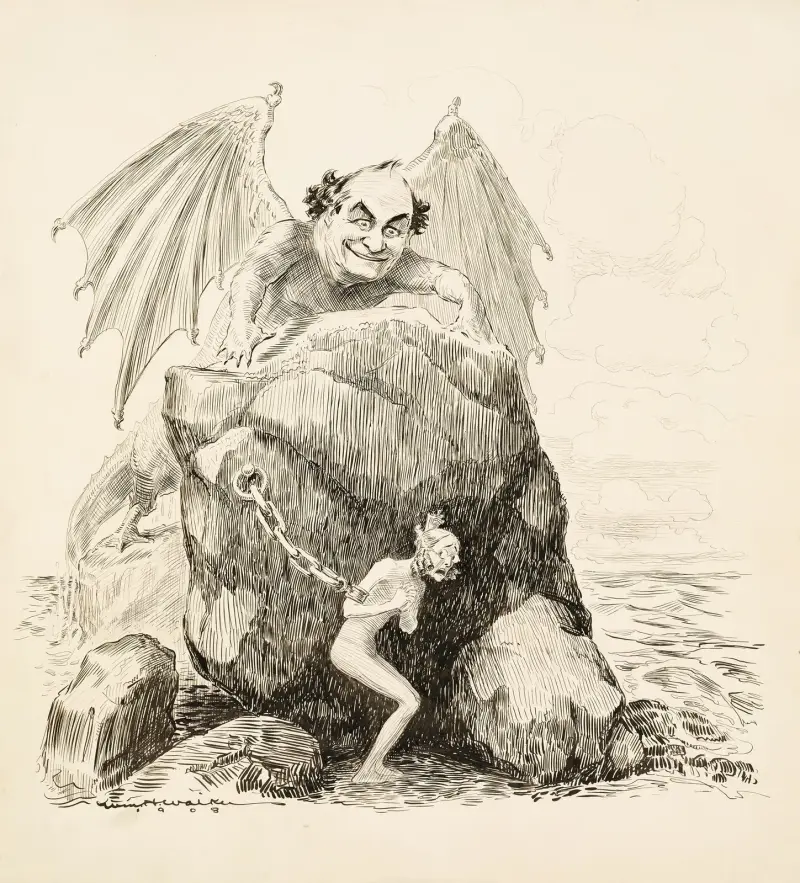 Gesucht: ein Perseus von Miss Democracy von William Henry Walker