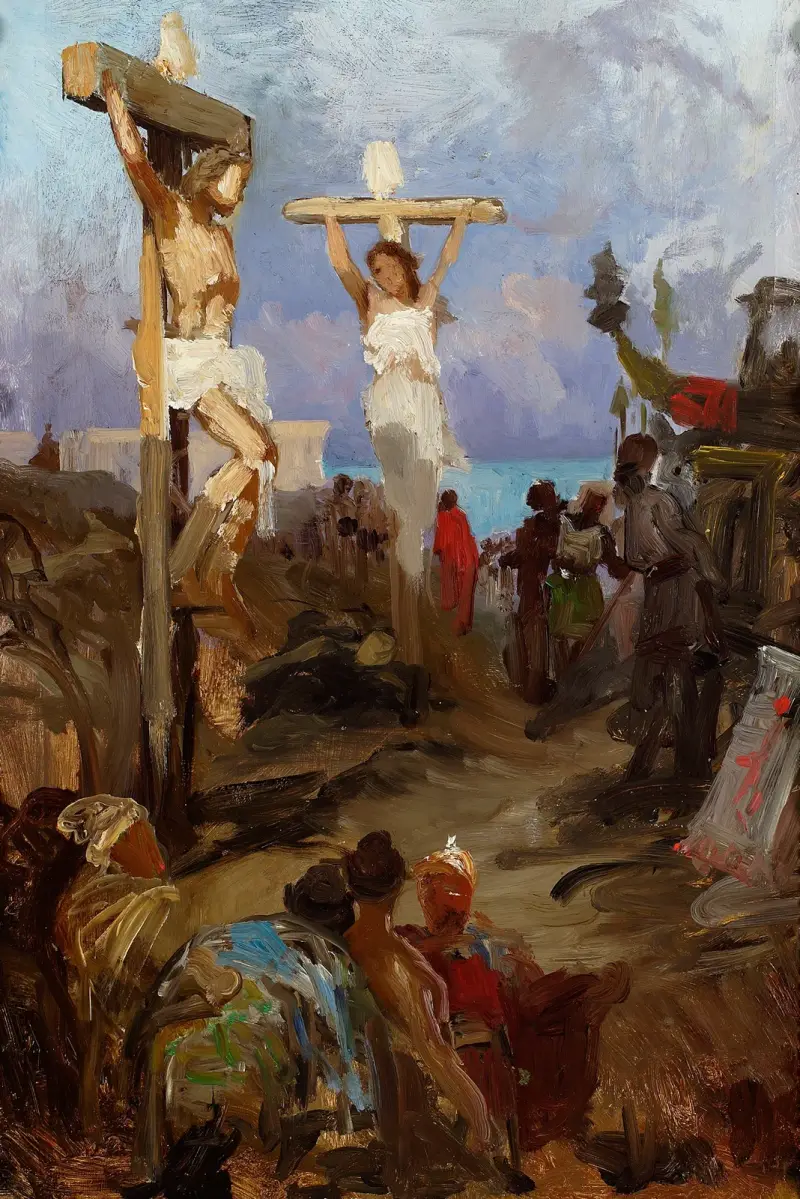 Christian Golgotha, sketch av Henryk Siemiradzki
