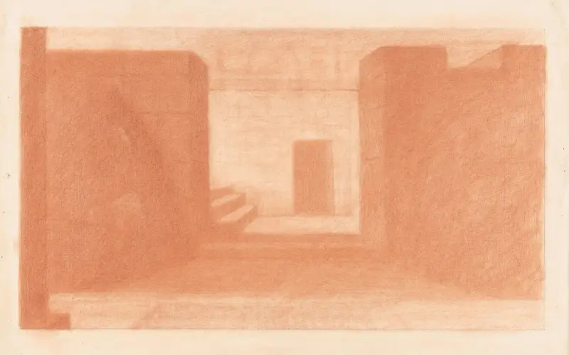 Low Buildings and Doorway av Herbert Crowley