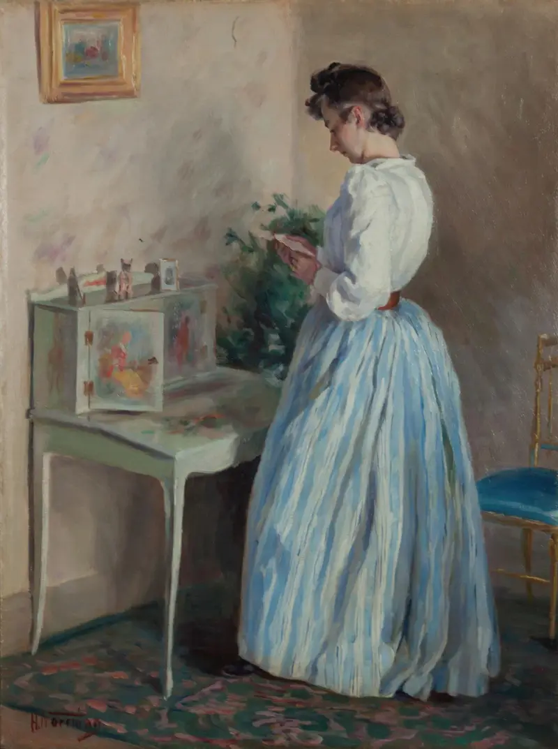 Lady reading a Letter av Herman Norrman