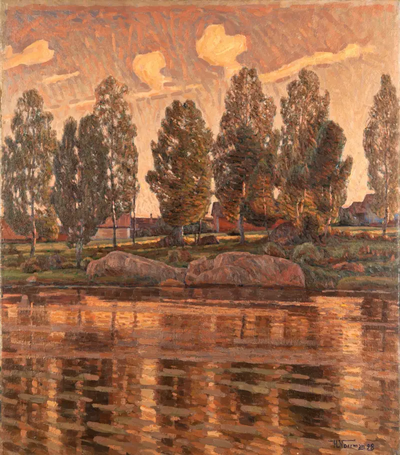 On the River Bank av Herman Norrman