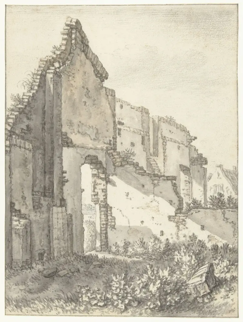 Ruïnes van een gebouw te Utrech av Herman Saftleven