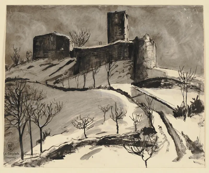 Carpineti castle near Canossa av Hermann Lismann