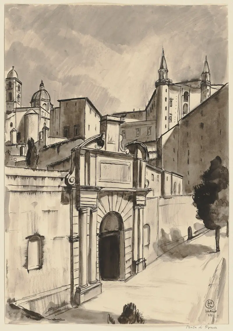 Porta Valbona i Urbino av Hermann Lismann