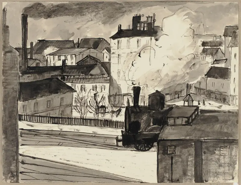 Vy mot Gare Montparnasse av Hermann Lismann