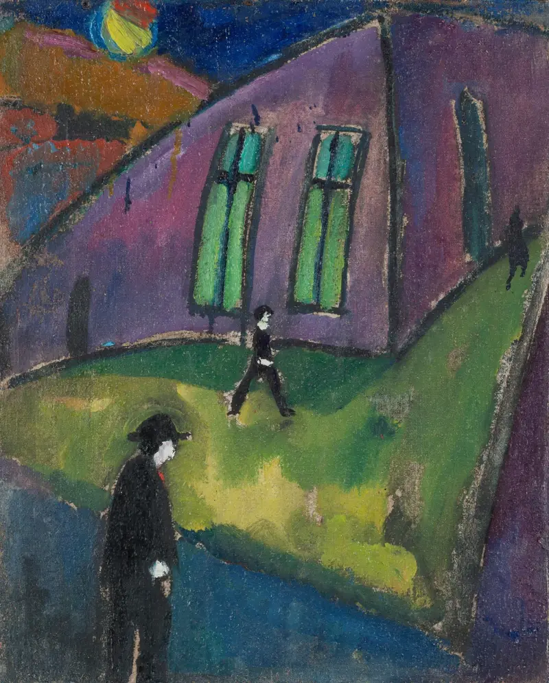 Kubistisk gatuscen av Hermann Stenner