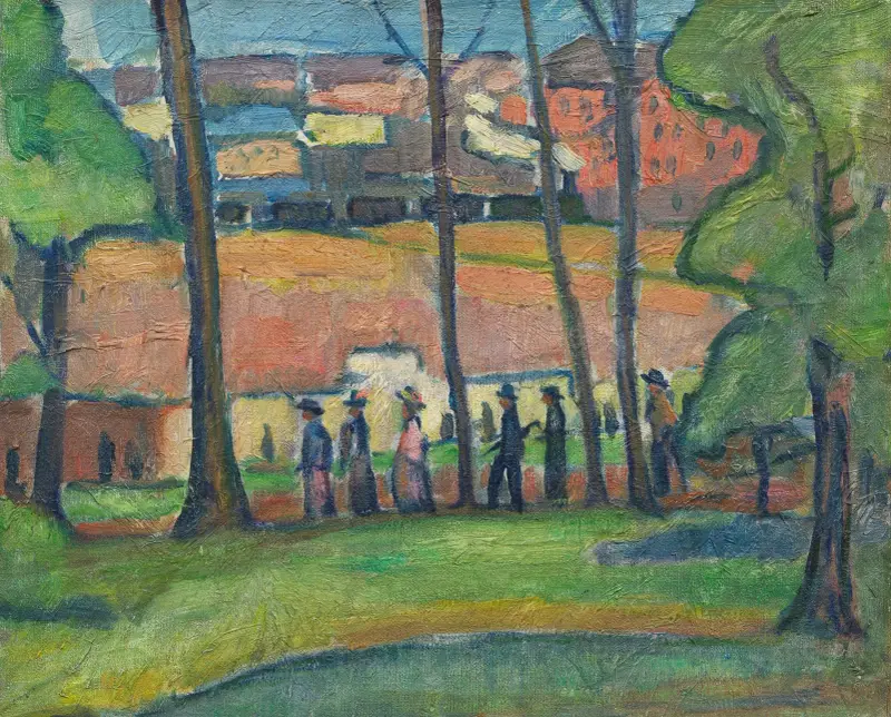 Spaziergang an der Eisenbahn von Hermann Stenner