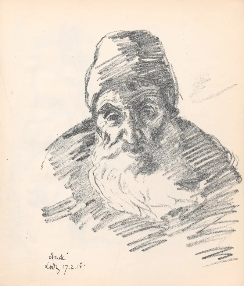 Gammal jude i Łódź I av Hermann Struck