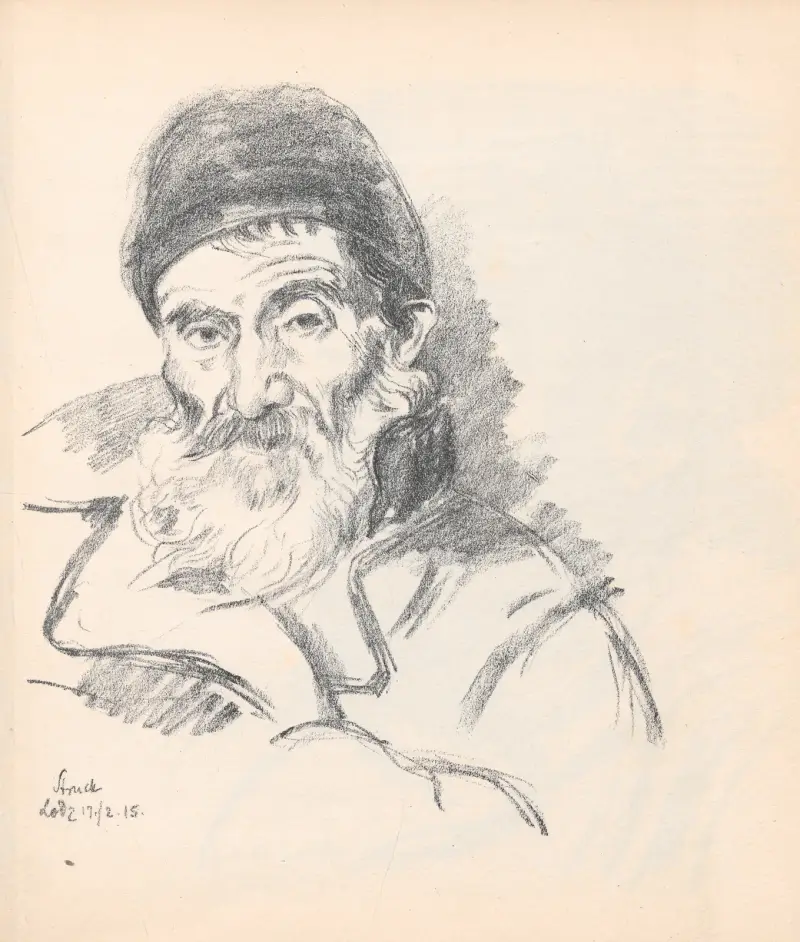 Gamla judar i Lodz II av Hermann Struck