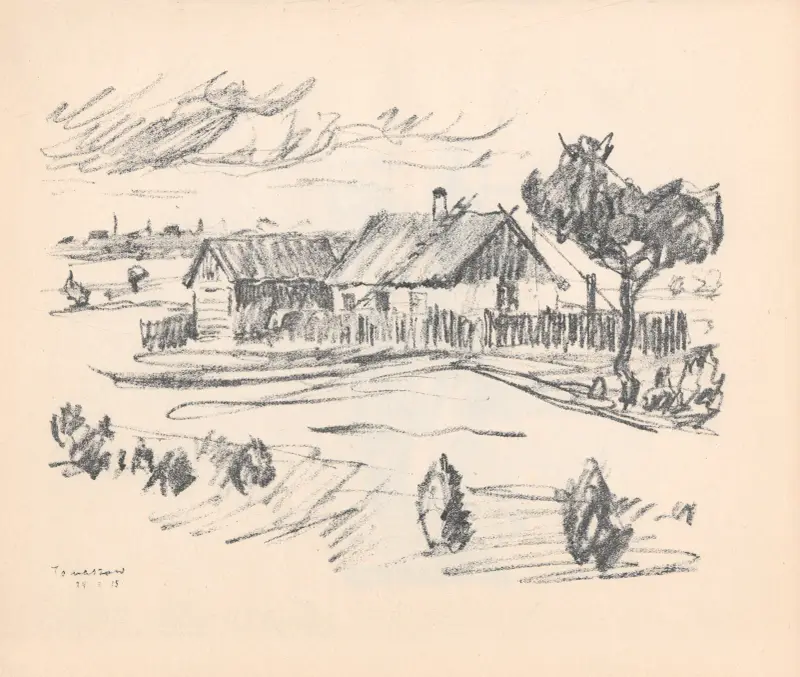 Lantgård vid Tomaszów av Hermann Struck
