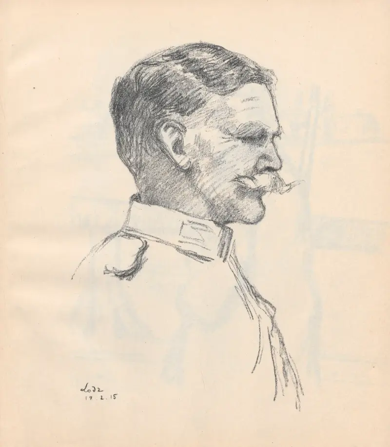 Excellenz von Mackensen. Skizze av Hermann Struck