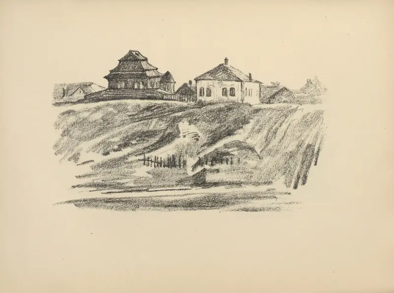 Holzsynagoge in Grodno av Hermann Struck