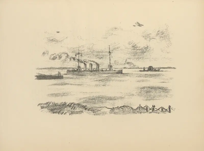 Im Hafen von Libau von Hermann Struck