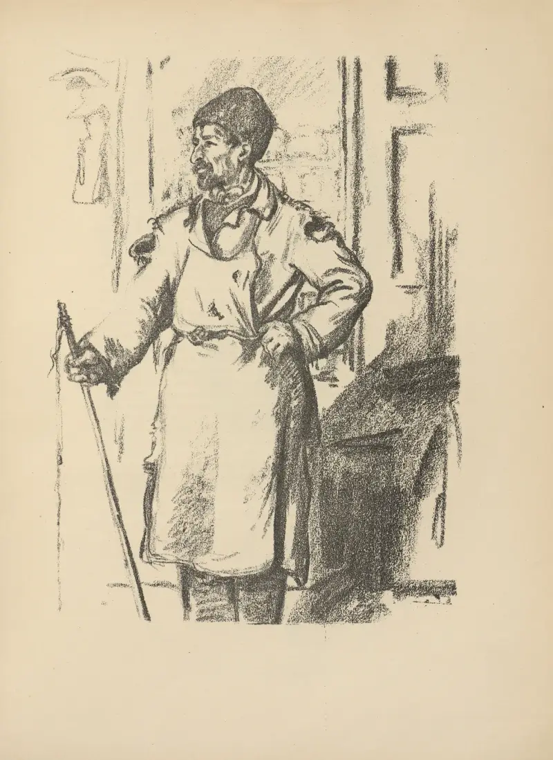 Jüdischer Fuhrmann von Hermann Struck