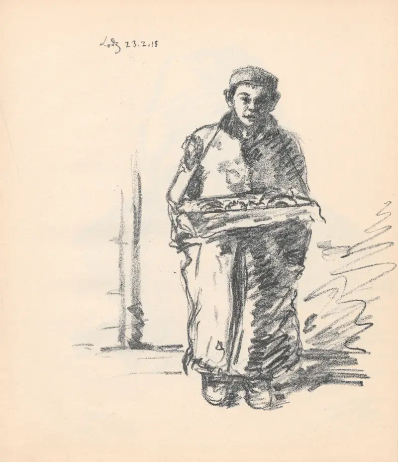 Kakförsäljare i Łódź II av Hermann Struck