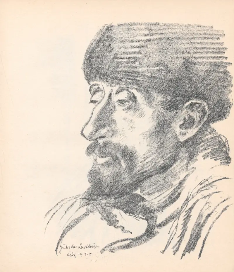 Lastträger in Lodz I av Hermann Struck