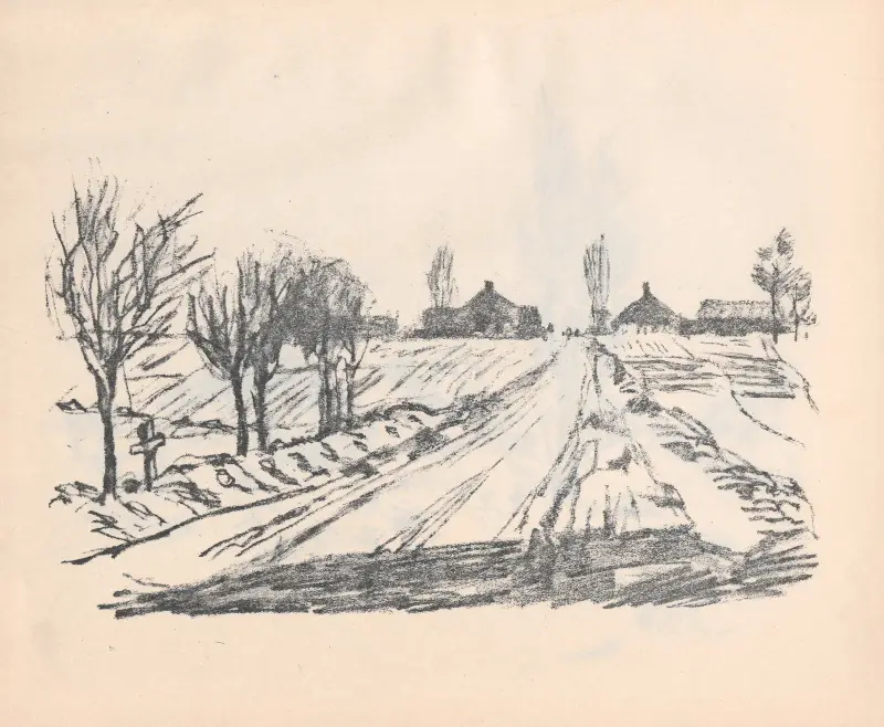 Soldatgrav vid Novo Solna av Hermann Struck