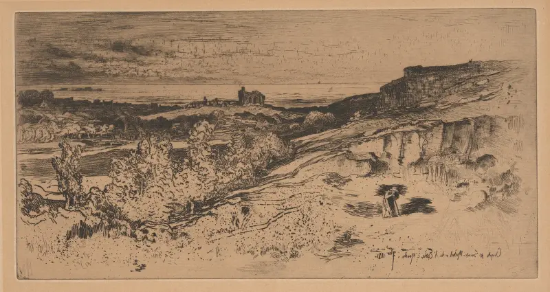 Chapelle de Saint Michel de Lestre. av Félix Hilaire Buhot