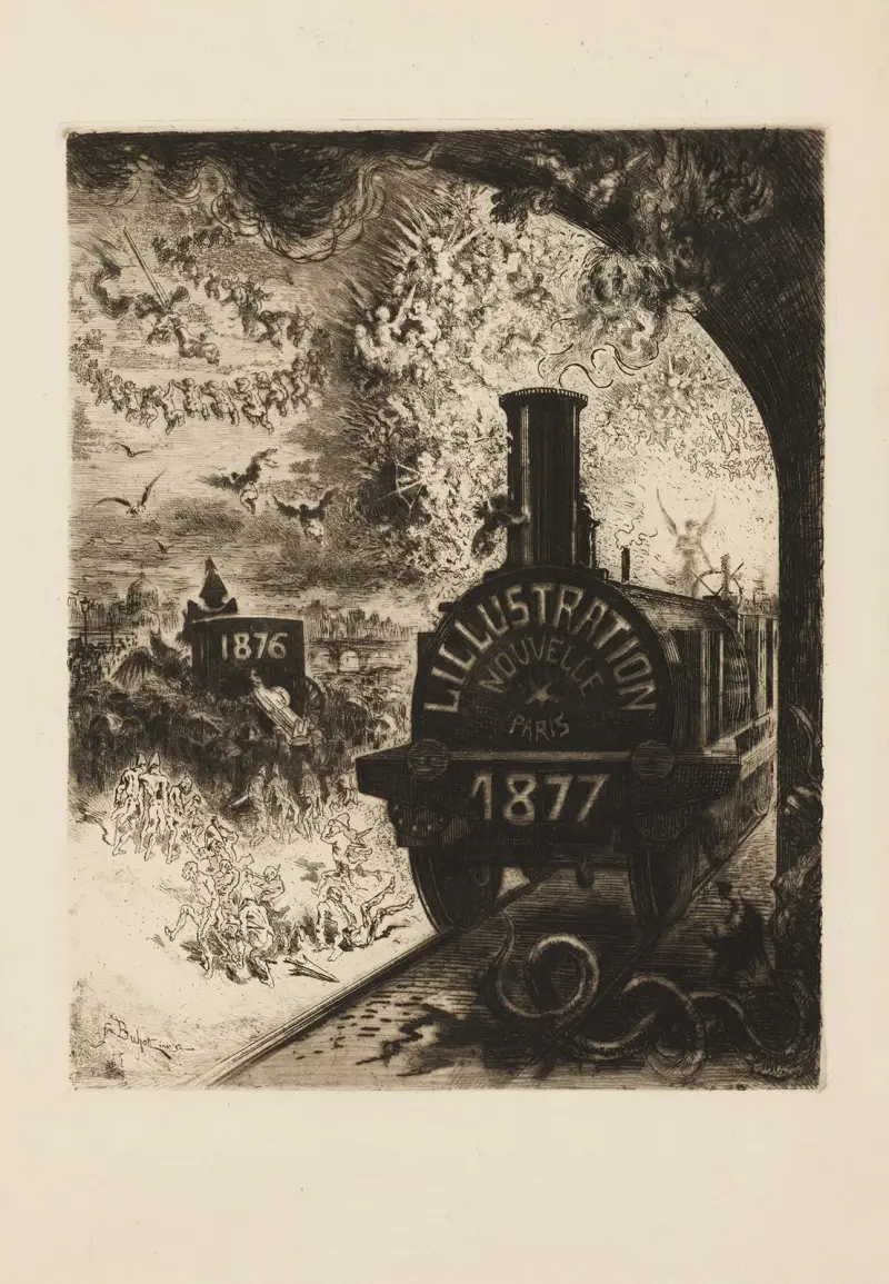 Frontispiece for ‘L’Illustration Nouvelle’ av Félix Hilaire Buhot