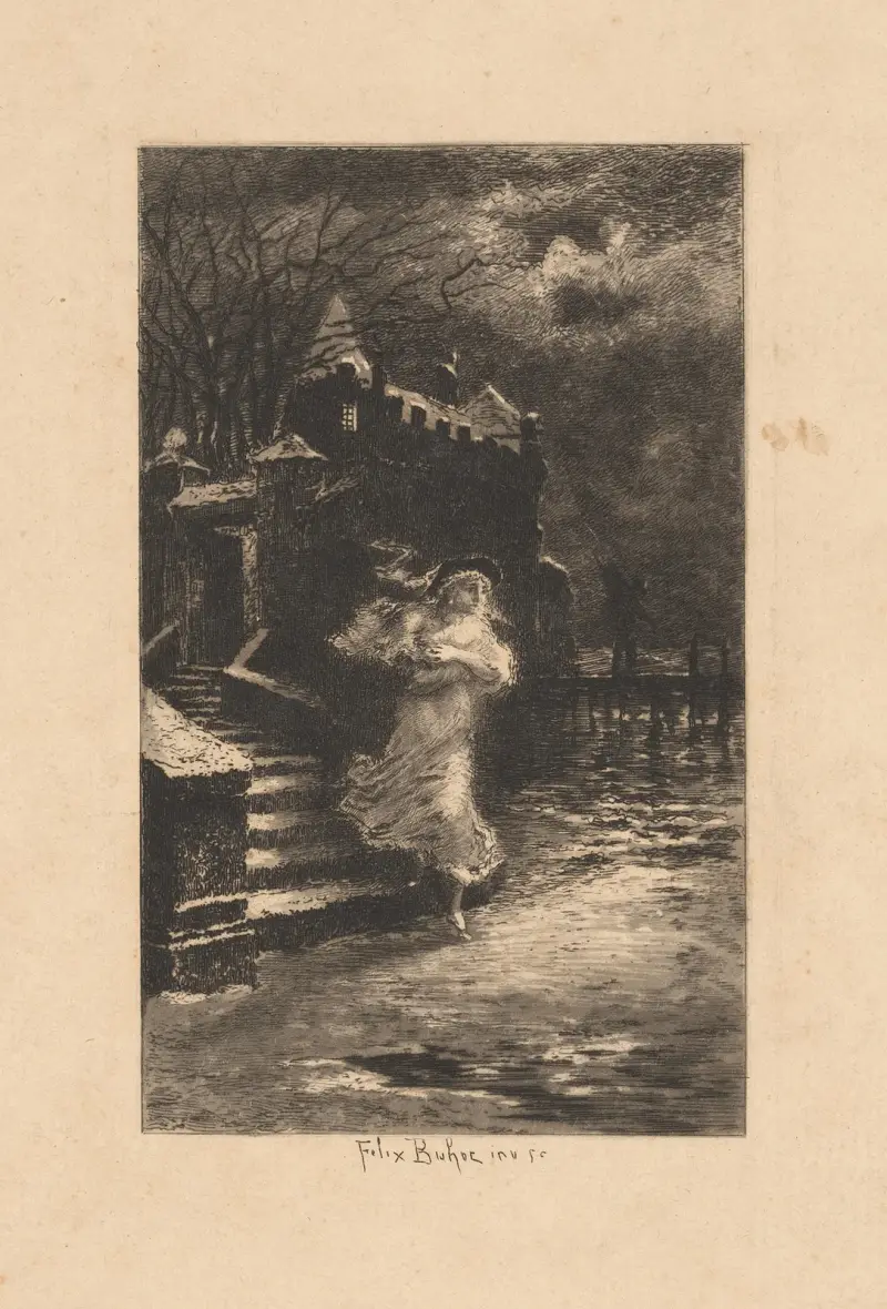 Le gantier av Félix Hilaire Buhot