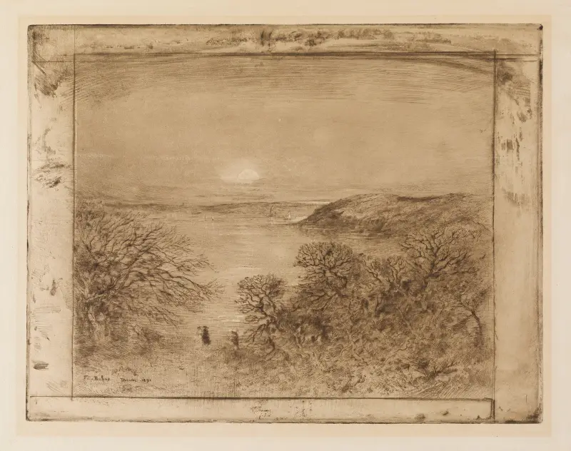 Moonrise at Dinard av Félix Hilaire Buhot