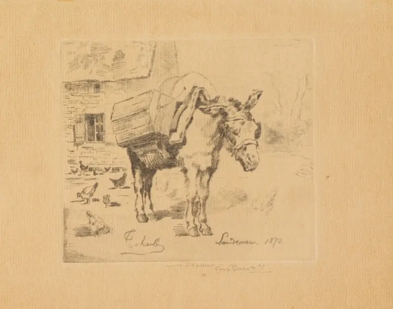 The Mule Marie-Jeanne av Félix Hilaire Buhot