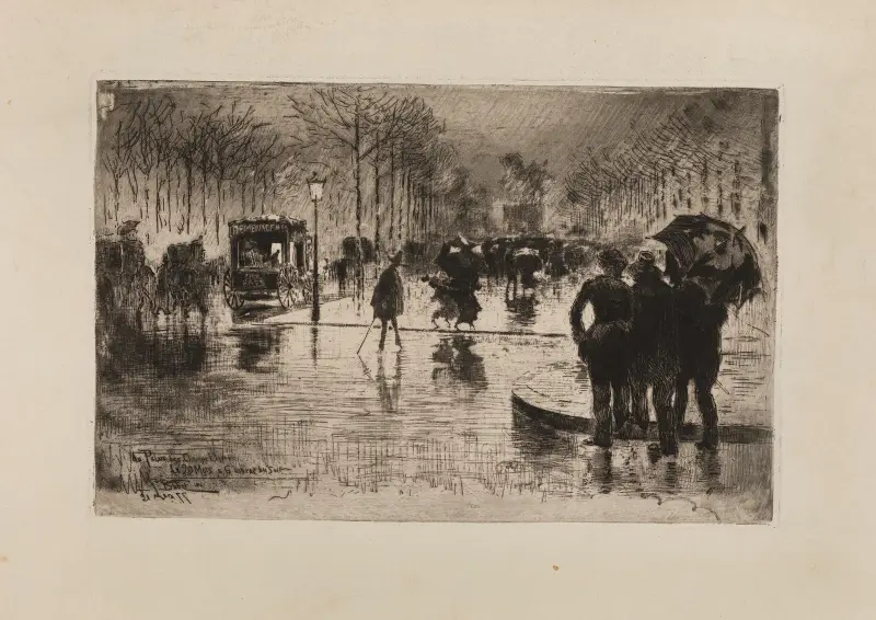 The Return of the Artists av Félix Hilaire Buhot