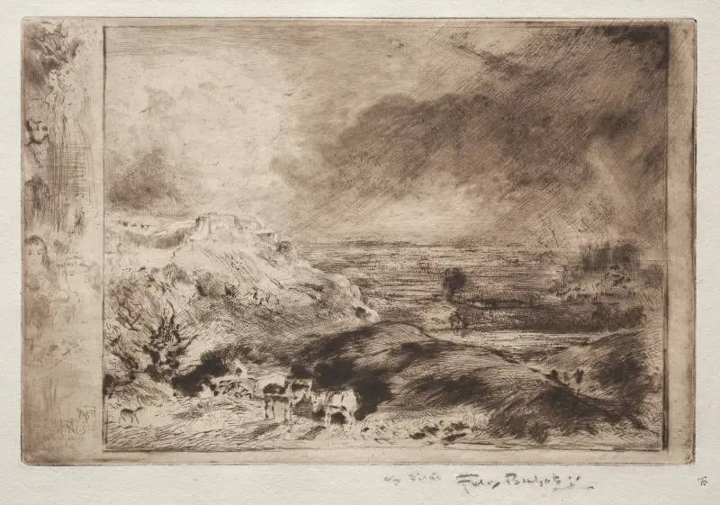 Stormen, efter Constable av Félix Hilaire Buhot