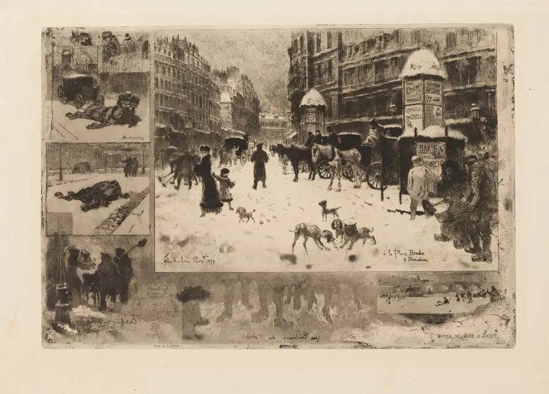 Winter in Paris, or Snow in Paris av Félix Hilaire Buhot