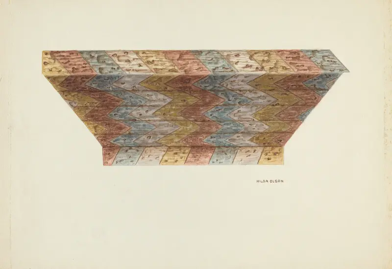 Ceiling of Baptistry Niche, Mission Dolores av Hilda Olson