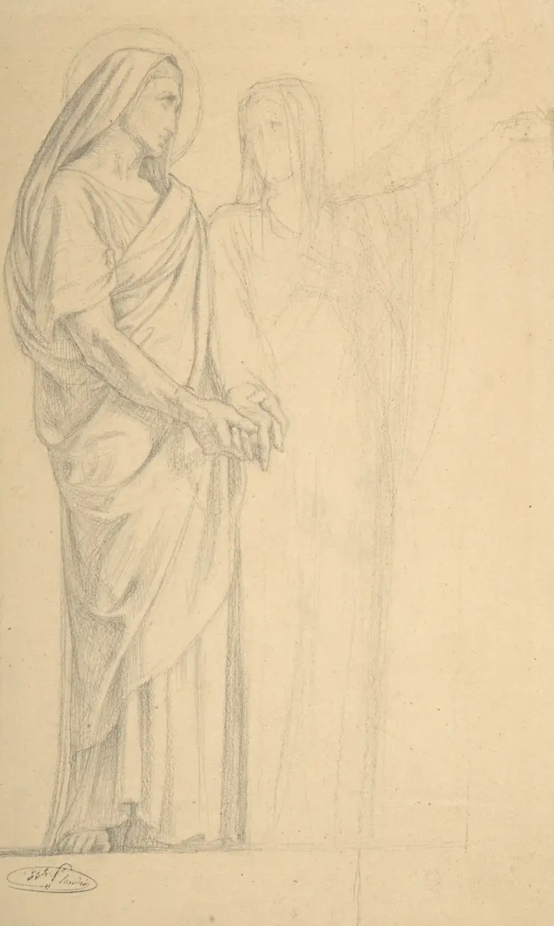 Saints Adrian and Natalia av Jean-Hippolyte Flandrin