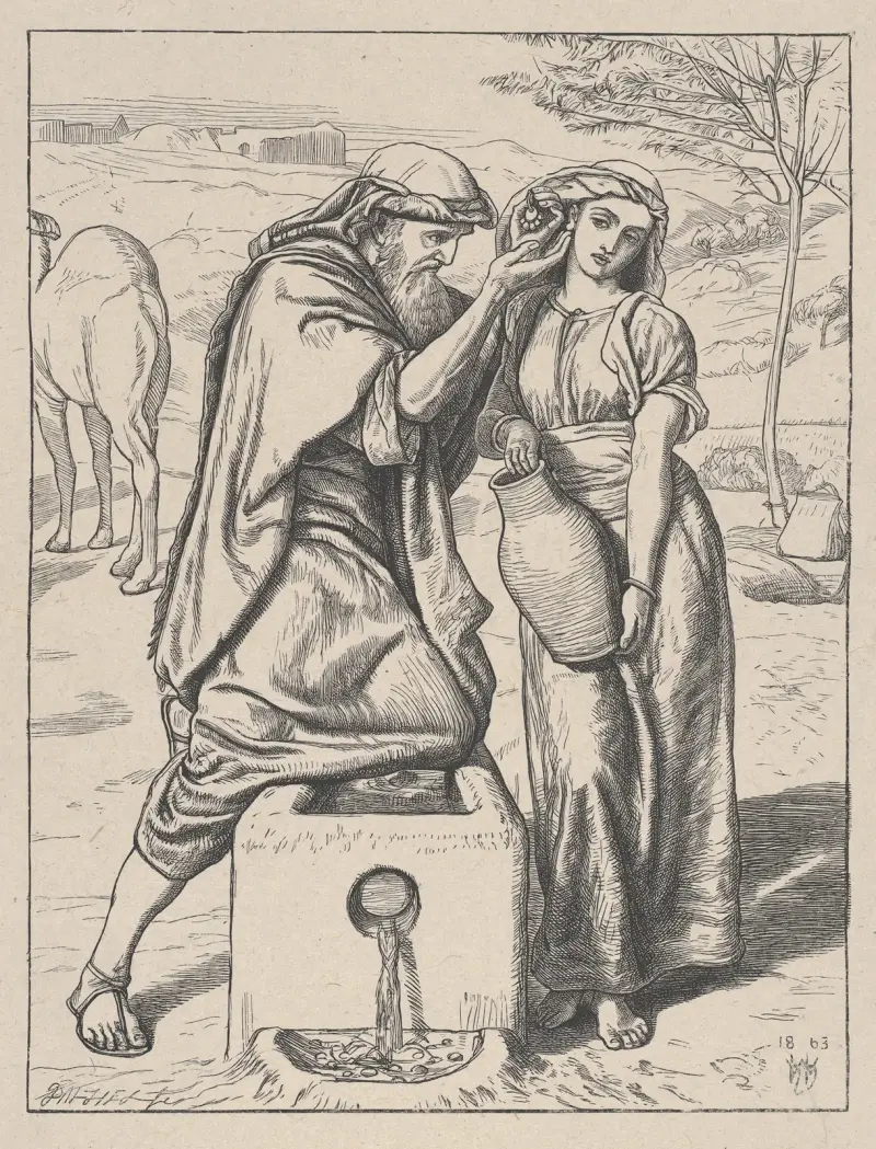 Elieser och Rebecka vid brunnen av William Holman Hunt