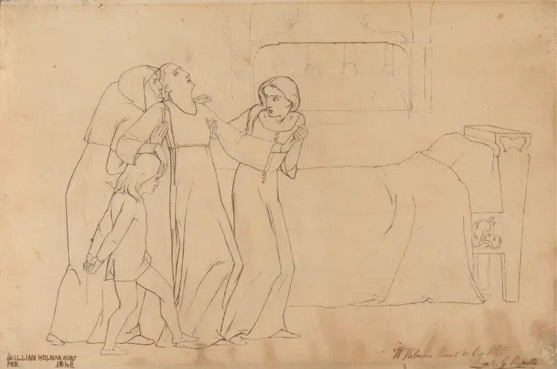 Ein Schritt zum Sterbebett von William Holman Hunt