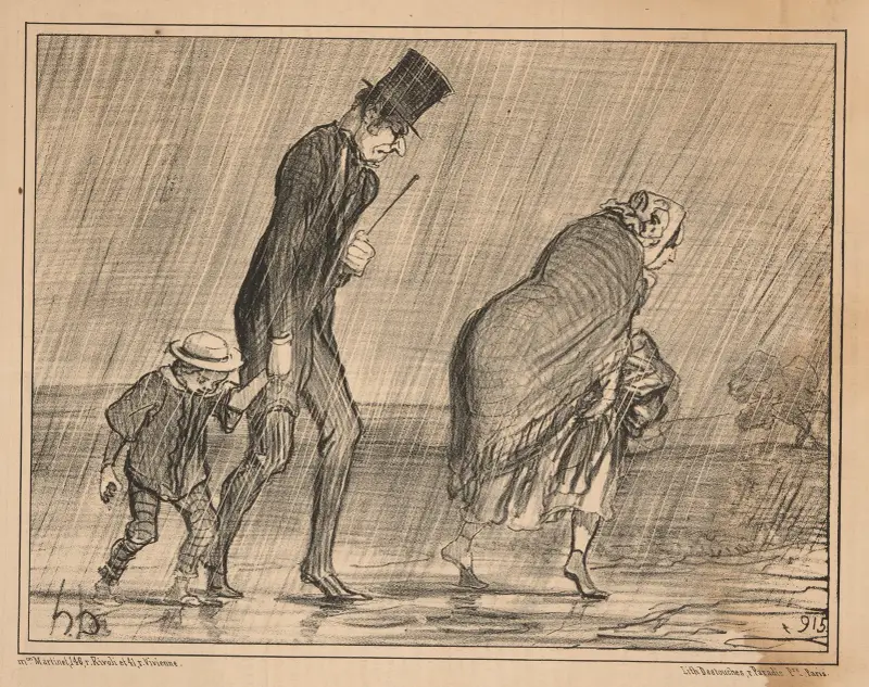En del av landsbygden i den vackra majmånaden av Honoré Daumier