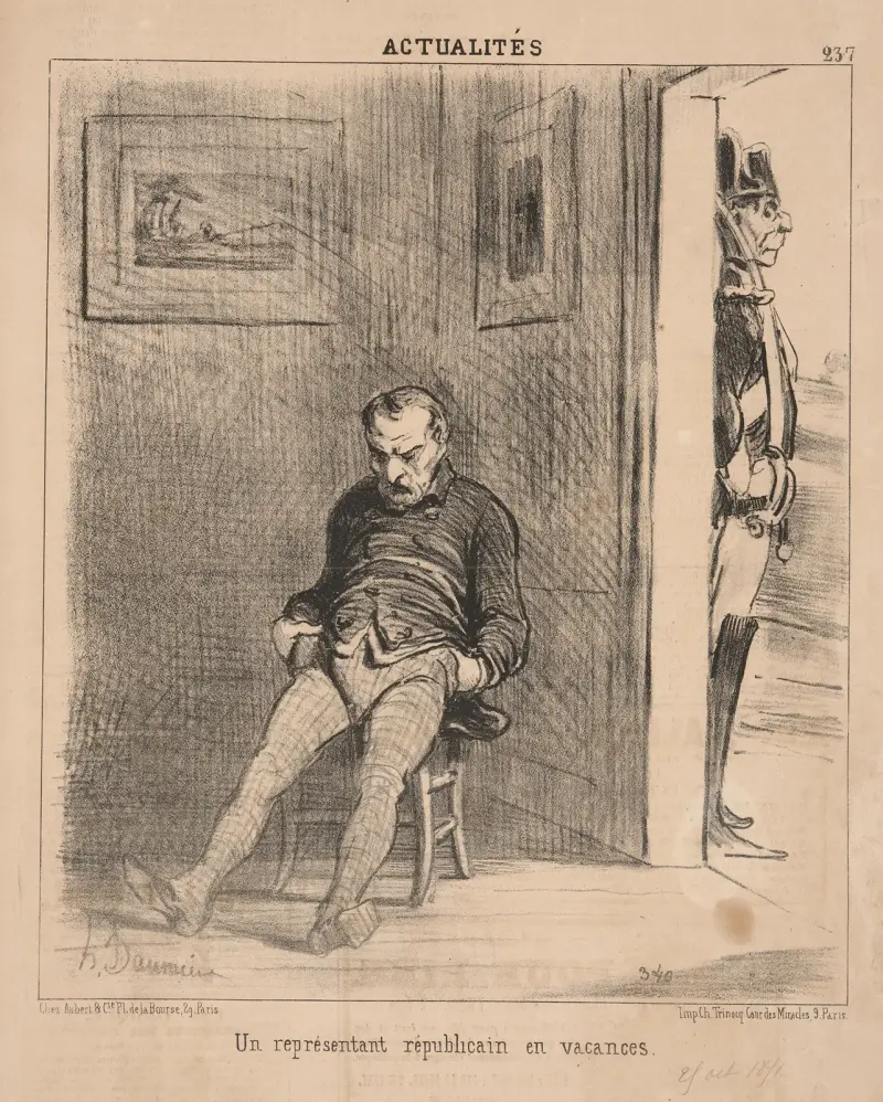 En republikansk kongressledamot på semester av Honoré Daumier