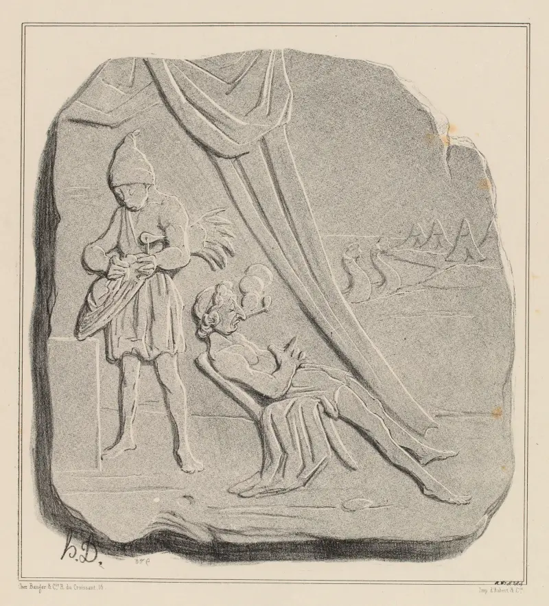 Achille sous sa tente av Honoré Daumier