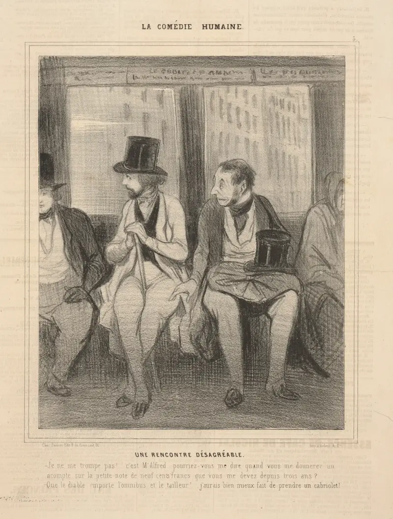 Ett obehagligt möte av Honoré Daumier
